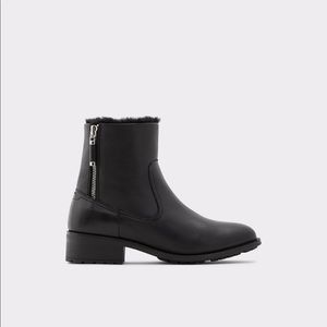 Ankle Boots Leather Aldo Warm Faux-Fur Lined